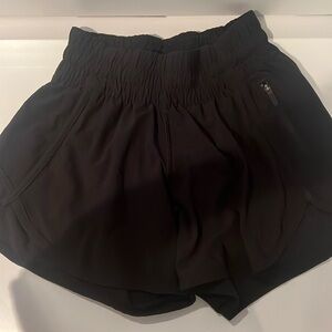 Black Track That Mid-Rise Lined Shorts